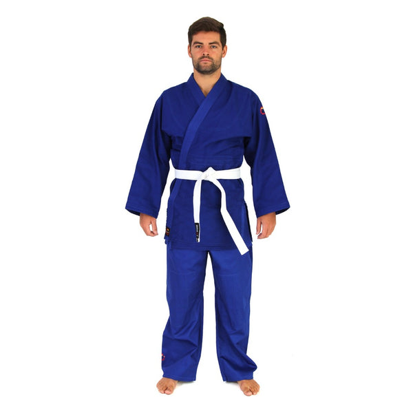 Judo Uniform - Single Weave Gi (Blue) Front View