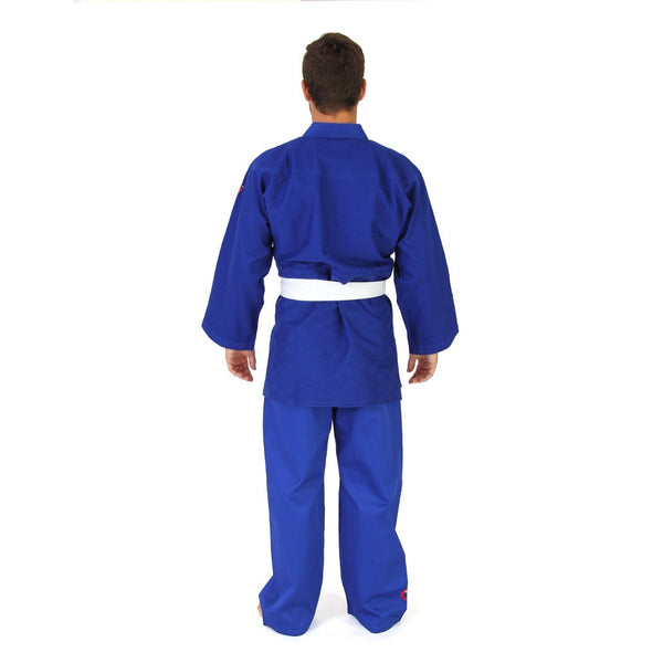 Judo Uniform - Single Weave Gi (Blue) Back View