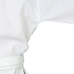 TKD Uniform Classic - 8oz Ribbed Student Dobok (White V-Neck) close up of stitching