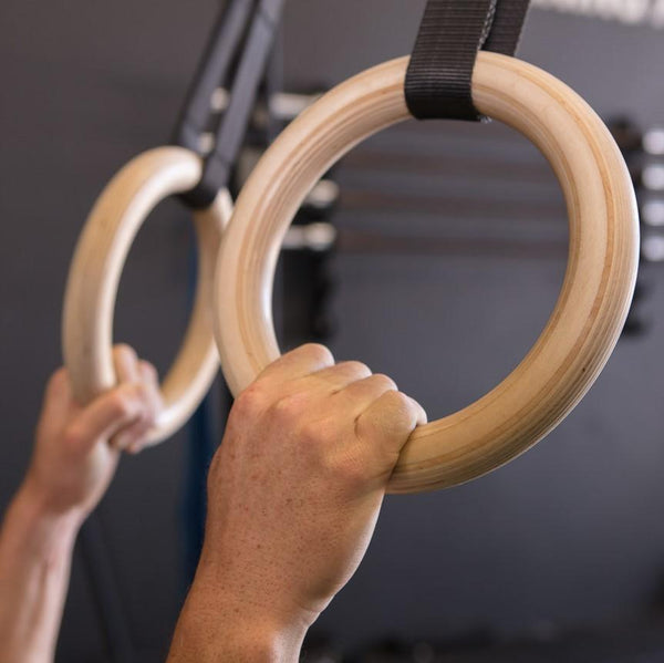 Wooden Gym Rings - Easy Straps Rings