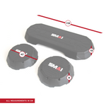 SMAI Aerobic Stepper black with risers measurements 