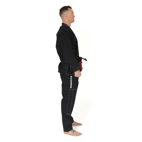 Supreme Brazilian Jiu Jitsu Uniform - Black Side View
