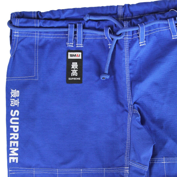 Supreme Brazilian Jiu Jitsu Uniform - Blue Close up of Pant detailing