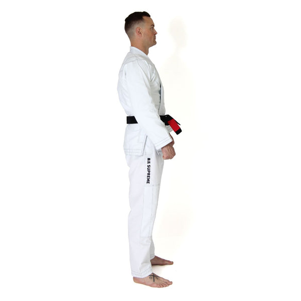 Supreme Brazilian Jiu Jitsu Uniform - White Side View