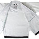 Supreme Brazilian Jiu Jitsu Uniform - White Flat Lay gi open