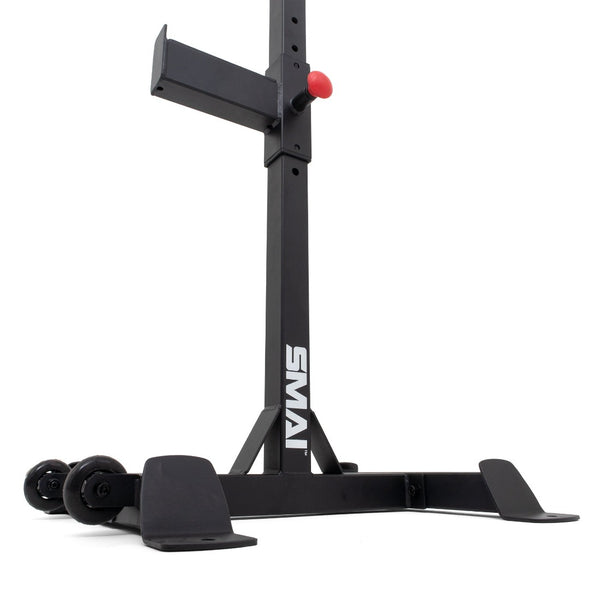 Portable Squat Stand Close up of Feet and wheels