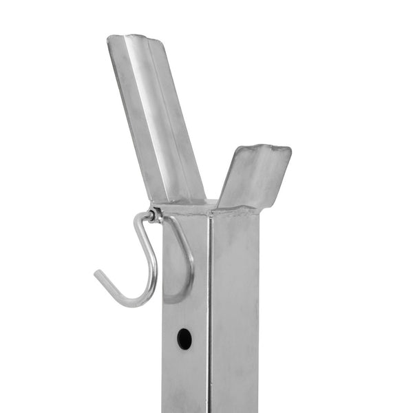 Portable Squat Stand Close up of Barbell Shelf
