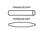 bo staff, bo staff for martial arts, bo staff weapon, bo staff light, bo demo staff, bo staff martial arts, tapered, untapered, tapered staff, tapered bo