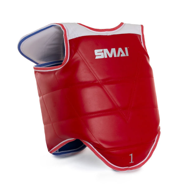 Taekwondo Chest Guard - Reversible Red Side