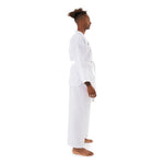 TKD Uniform Classic - 8oz Ribbed Student Dobok (White V-Neck) Side View