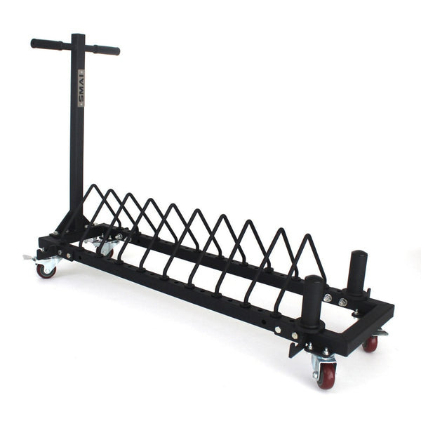 Bumper Plate Storage - Trolley side view