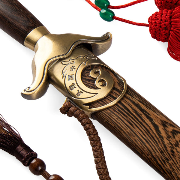 Tai Chi - Jian Stainless Yin Yang Close up of blade detailing ying yang