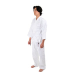Karate Uniform - 10oz Canvas Gi (White) Side/front View
