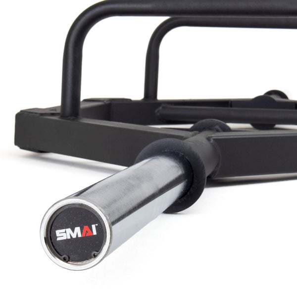 SMAI Olympic Hex Trap Barbell close up sleeve