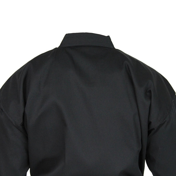 Karate Uniform - 8oz Student Gi (Black) Back of Collar