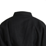 Judo Uniform - Single Weave Gi (Black) Close up of back collar