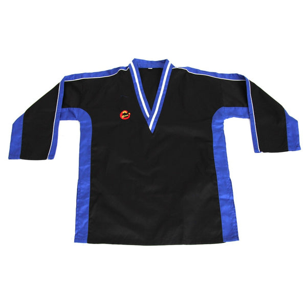 TKD Uniform - 8oz Demo Team Dobok Blue Flat Lay