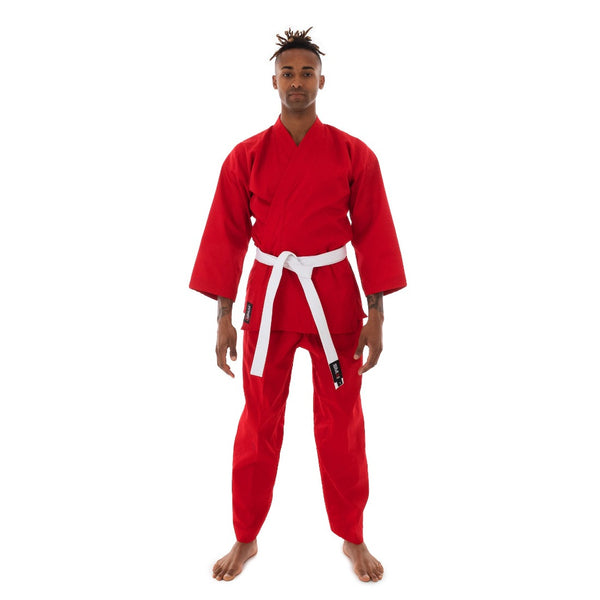 Karate Uniform - 8oz Student Gi (Red) Front View