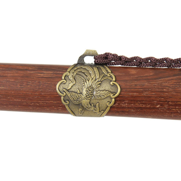 Tai Chi - Jian Stainless Rosewood Close up of sheath detailing