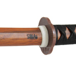 Shoto - Wood (Bound Handle) Close up of SMAI Burnt into wood