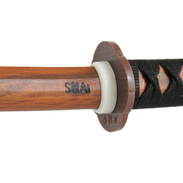 Shoto - Wood (Bound Handle) Close up of SMAI Burnt into wood