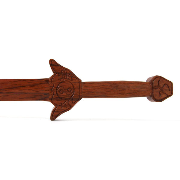 Tai Chi Sword - Wooden Yin Yang Close up of handle