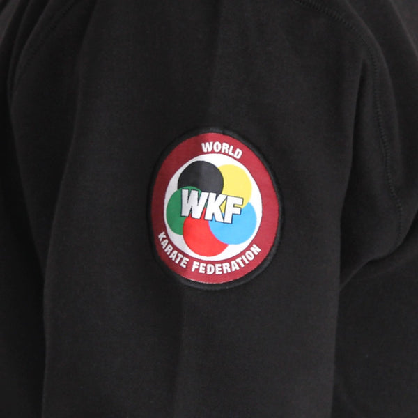 WKF Hoodie Close up of WKF Logo