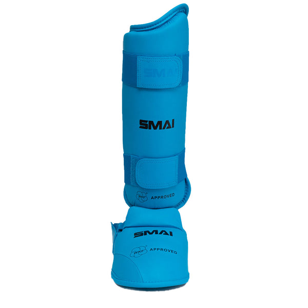 KARATE SHIN INSTEP GUARD - WKF APPROVED Blue 2