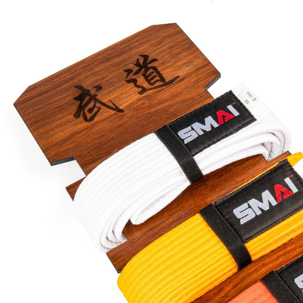 Belt Display - Martial Arts Close up of kanji with belts