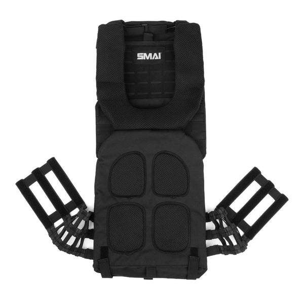SMAI weight vest adjustable black back