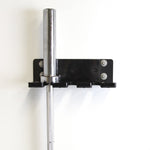 Barbell Storage - 3 Wall Mounted with barbell front view