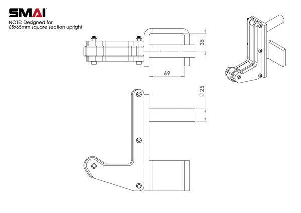 X-Frame - J-Hook Insert Replacement Measurement