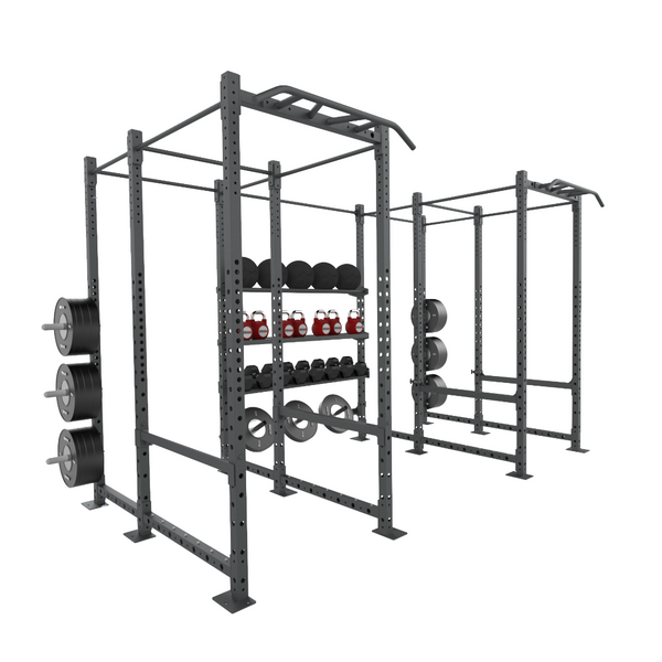 Rig - 2 Squat Cells with Storage Hub Render