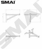 Punching Bag Wall Bracket Measurements 