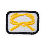 Yellow Belt Patch, Badge Mini Martial Arts Belt 10pk, Martial arts badge, martial arts patches, karate patches, karate badges, taekwondo patches, kung fu patches, karate uniform patches