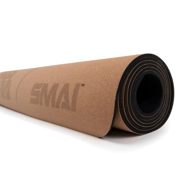 Yoga Mat Cork Alignment Rolled 2