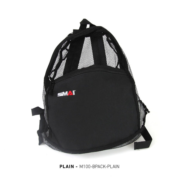Plain Black SMAI Mesh Back Pack 