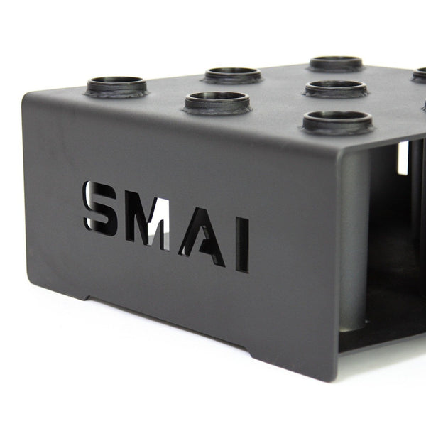 Barbell Storage - 9 Freestanding Close up of SMAI Logo