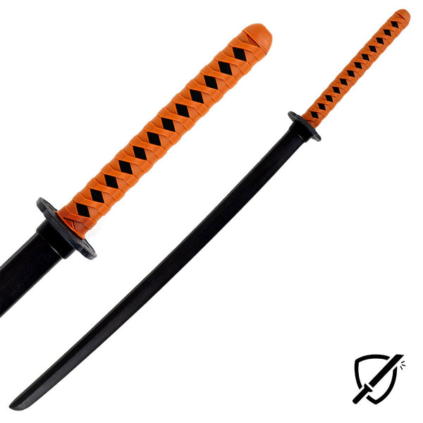Bokken - 105cm - Unbreakable orange handle unbreakable logo