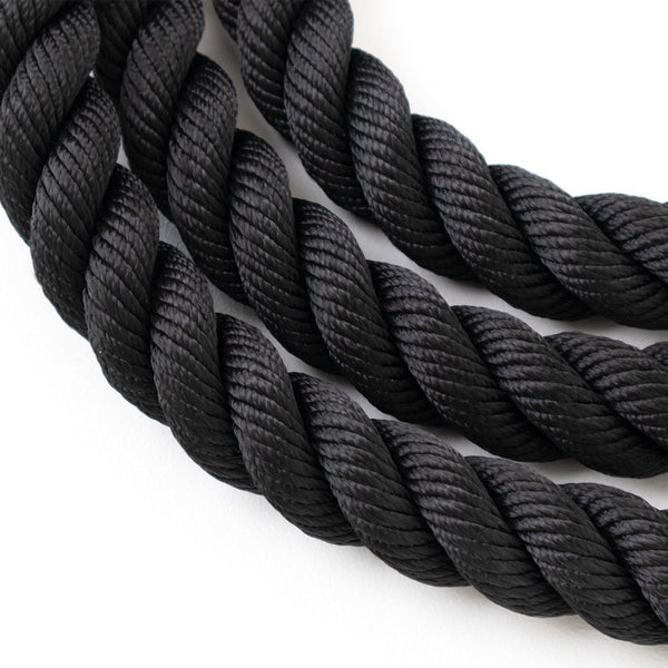 Climbing Rope Black Thin - 7m x 38mm material texture