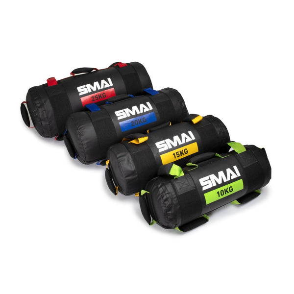 10kg Green, 15kg Yellow, 20 Blue and 25kg Red SMAI Core Bags 