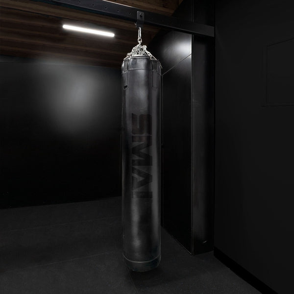 Punching Bag - 6ft Triple Black on a black background