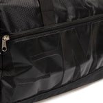 Side detail of SMAI duffle bag  triple black gym bag boxing bag training bag