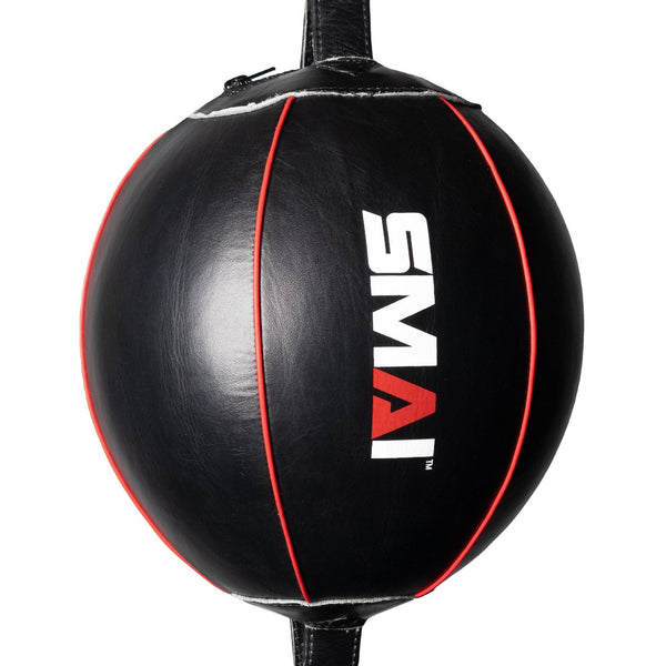 Leather Floor to Ceiling Ball Close up of SMAI on Ball