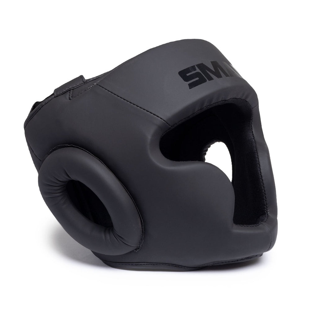 Triple Black Boxing Head Guard Side View