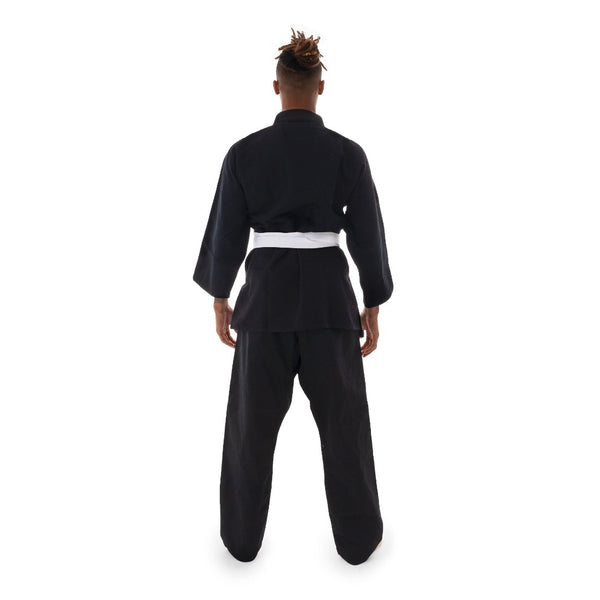 Judo Uniform - Single Weave Gi (Black) Back View