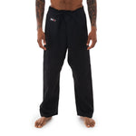 Judo Uniform - Single Weave Gi (Black) Pants Front View