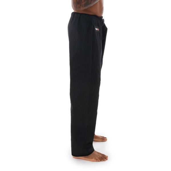Judo Uniform - Single Weave Gi (Black) Pants Side View