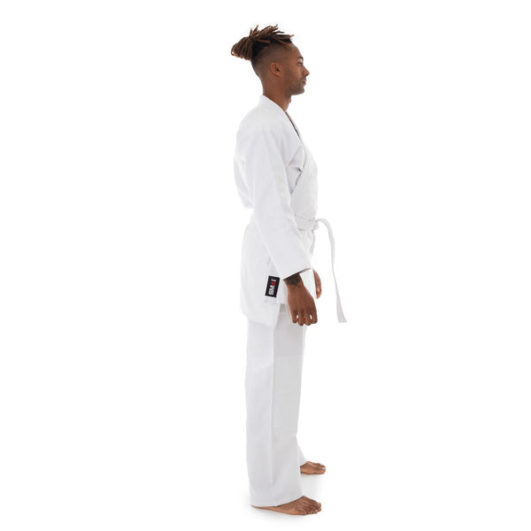 Judo Uniform - Single Weave Gi (White) Side View