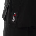 Karate Uniform - 8oz Student Gi (Black) Close up of lappel